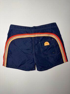 Rainbow Sundek Blue Surf Beach Swim Board Shorts Trunks BathSuit 3in inseam 32